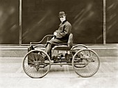 Ford in his 1896 Quadricycle