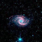 Spiral galaxy NGC 1566,infrared image