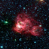 Emission nebula,infrared image