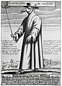 Plague doctor,17th century artwork