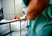Nurse with coma patient