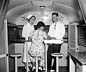 Mobile syphilis clinic,historical image