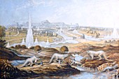 1854 Crystal Palace Dinosaurs by Baxter 2