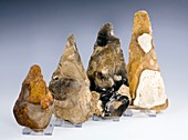 Four British Paleolithic handaxes