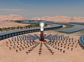 Concentrating solar power plant,artwork