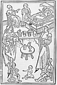 Pharmacy scenes,16th century