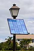 Solar powered street lamp in Florida USA