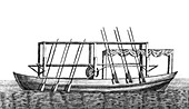 18th Century oar-driven steam boat