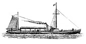 Fulton's steamboat,19th Century artwork