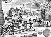 17th Century fire fighting,artwork