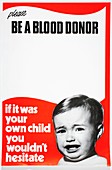 Historic blood donor poster