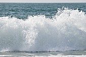 Waves crashing onto a beach