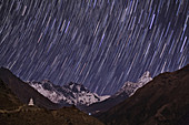 Startrails above Mount Everest