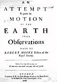 Hooke's work on gravitation,1674