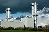 Combined cycle gas turbine power station
