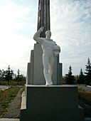 Soviet monument to Gagarin's landing site