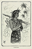 Tahitian man,artwork