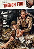 Trench foot poster,World War II