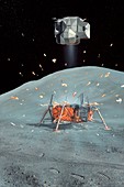 Apollo 17 ascent stage,artwork