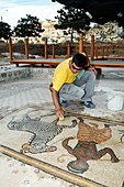Byzantine mosaic excavations,Turkey