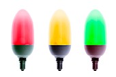 Coloured light bulbs