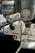 Endeavour docked to the ISS,2008