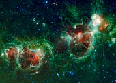 Heart and Soul nebulae,infrared image