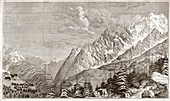 View across the Alps,18th century