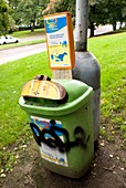 Dog waste bin in Prague