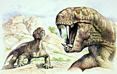 Gorgonopsian,prehistoric proto-mammal
