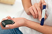 Blood sugar level testing in diabetes