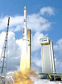 Vega rocket launch,artwork
