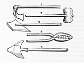 19th Century agricultural tools,artwork