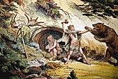 1888 Caveman vs pleistocene cave bear b