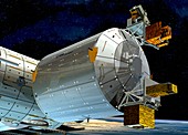 Columbus module of the ISS,artwork