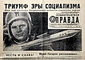 Soviet newspaper article on Gagarin