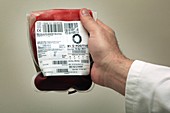 Blood bag from blood bank