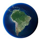 Human presence over South America