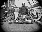 Tonga people on HMS Challenger,1874