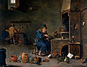 Alchemist's workshop,historical artwork