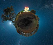 Night sky over Parkes Observatory