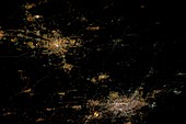 Beijing and Tianjin cities at night