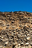 Ancient sea bed in a cliff