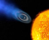 Extrasolar planet atmosphere blowoff
