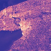 Urban heat island,satellite image