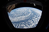 Low pressure weather system from space