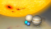 All planets compared to the Sun