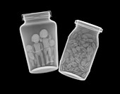 Assorted food jars,X-ray