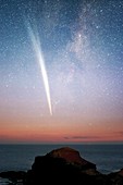 Comet Lovejoy at dawn