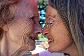 Alzheimer's patient with her daughter